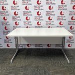 140cm Straight White Cantilever Desk
