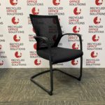 Sidiz Black Meeting Chair With Arms - Black Frame