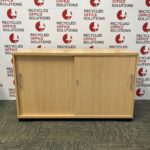 Desk High Oak Credenza