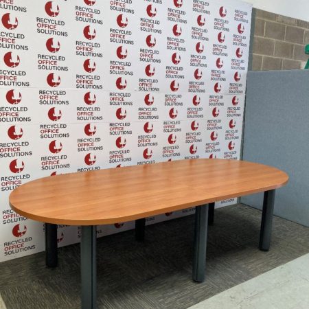 Large 2-Piece Walnut Oval Boardroom Table