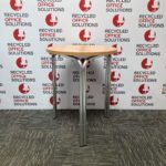 Small Beech Round Canteen Table