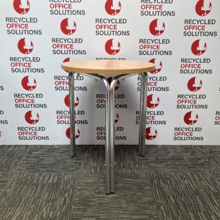 Small Beech Round Canteen Table