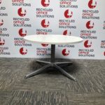 Small Round White Coffee Table - 4 Spoke Leg