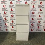 Grey Four Drawer Metal Filing Cabinet - Type 1