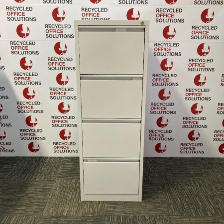 Grey Four Drawer Metal Filing Cabinet - Type 1