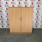 Beech Mid Height 2 Door Unit - 102cm