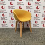 Small Mustard Fabric Tub Chair