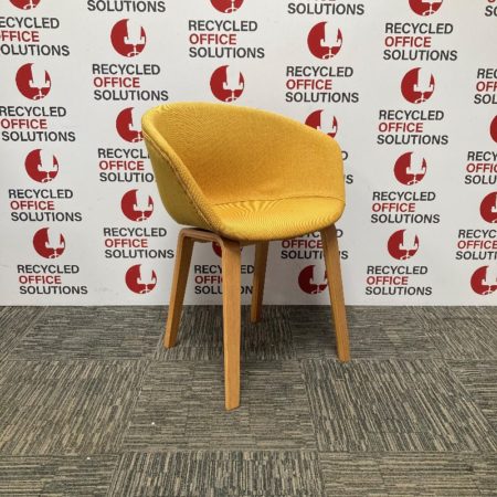 Small Mustard Fabric Tub Chair