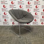 Grey Fabric Bucket Chair