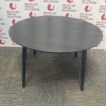 Round Textured Meeting Table in Black
