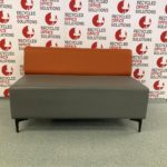 Orange/Grey 'Evo Plus Sofa' with Low Back - 120cm