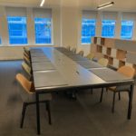 Large Grey Meeting Table with Desk Matt/Blotters