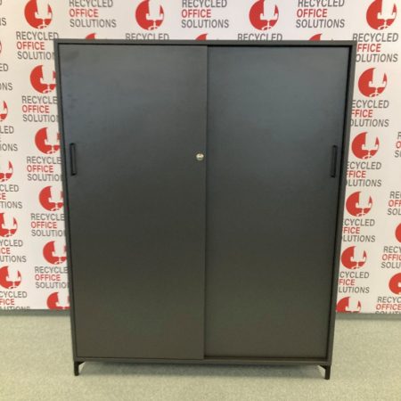 Dark Grey 2 Door Mid Height Credenza