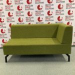 Green Fabric 'Ocee Skyline' 2 Seater RH Corner Sofa with a Full Back