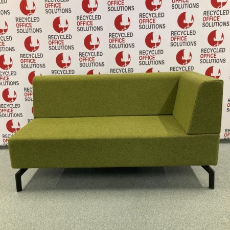 Green Fabric 'Ocee Skyline' 2 Seater RH Corner Sofa with a Full Back