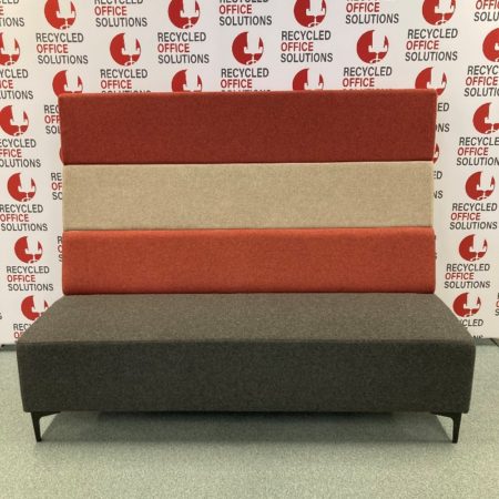 Red/Grey Fabric 'Evo Plus Sofa' with High Back