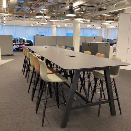 Black 2-Piece High Communal Table