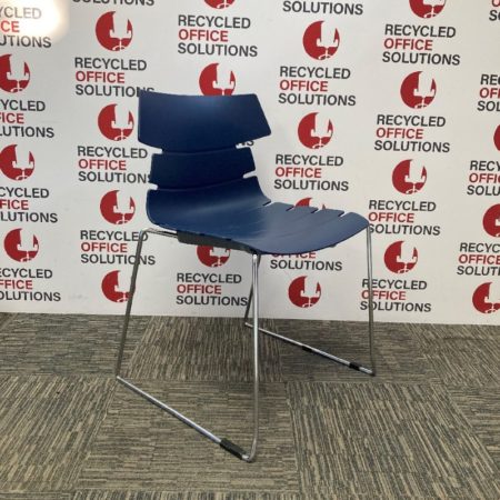 Blue Plastic Stacking Chair - Type 2