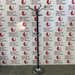 Black Metal Coat Stand with Marble Base