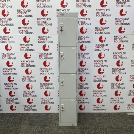 Grey Metal 4-Person Lockers