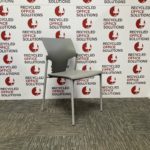 Grey Plastic Static Meeting Room Chair