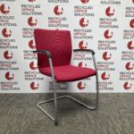 Red Fabric Stacking Meeting Chair - Type 1