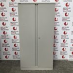 Tall Grey Metal 2 Door Cupboard - Type 6