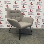 Grey Fabric Reception Chair