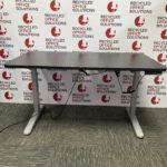 Black 140cm Electric Sit-Stand Desk with Silver Frame