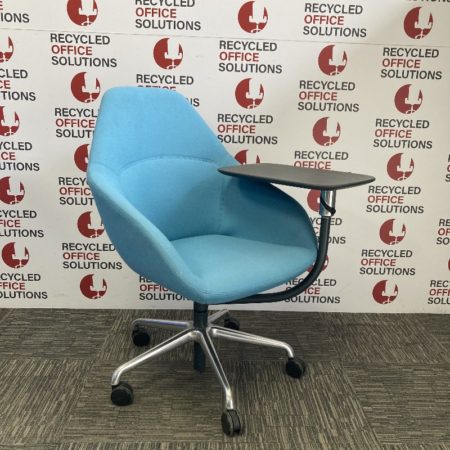 Allermuir Chair (Blue) with Writing Table - U-RCH-AM-PU-02