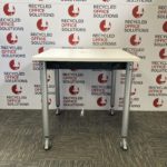 Small Folding White Table with Power Output
