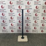 Tall Round Black Poseur Table with Marble Base - 60cm