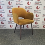 Mustard 'Velvet' Fabric Reception/Meeting Chair