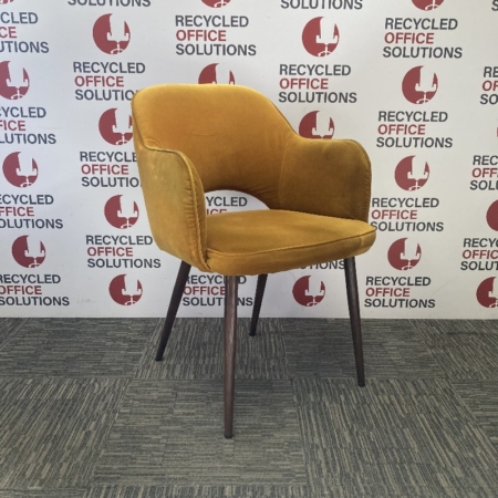 Mustard 'Velvet' Fabric Reception/Meeting Chair