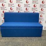 Blue Fabric 2 Seater Reception Bench