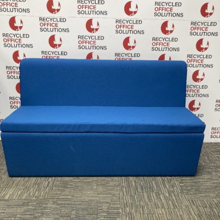 Blue Fabric 2 Seater Reception Bench