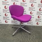 Purple 'Edge' Swivel Reception Chair