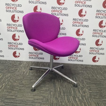 Purple 'Edge' Swivel Reception Chair