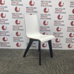 White Wooden Canteen Chair