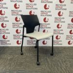 Grey 'Pledge' Fabric Stacking Meeting Chair on Wheels