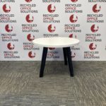 Small White Coffee Table with Black Wooden Legs