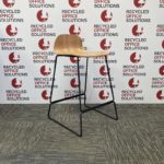 Black Leg Wooden Seat High Chair