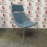 Blue Fabric Armchair