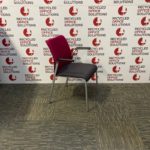 Magenta/Grey Orangebox Stacking Chairs with Arms