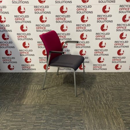 Magenta/Grey Orangebox Stacking Chairs with Arms