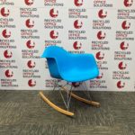 Blue Plastic Rocking Chair