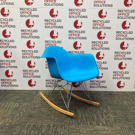 Blue Plastic Rocking Chair