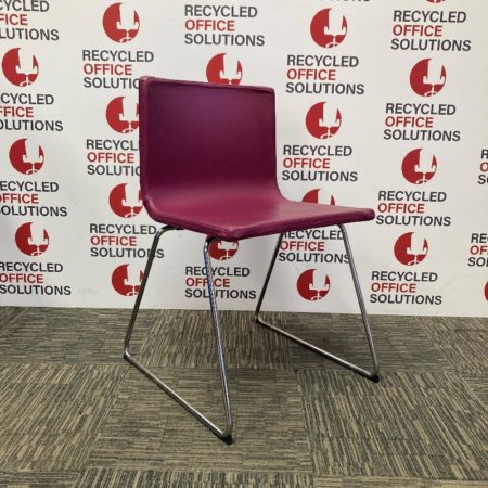 Purple Leather Effect Reception Chair