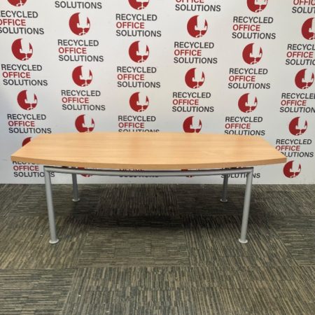 Large Boat Shaped Beech Coffee Table