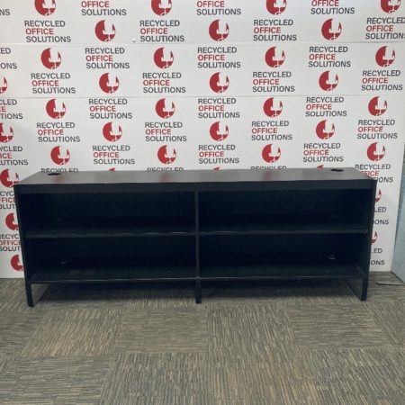 Black Desk High Shelving Unit - 200cm